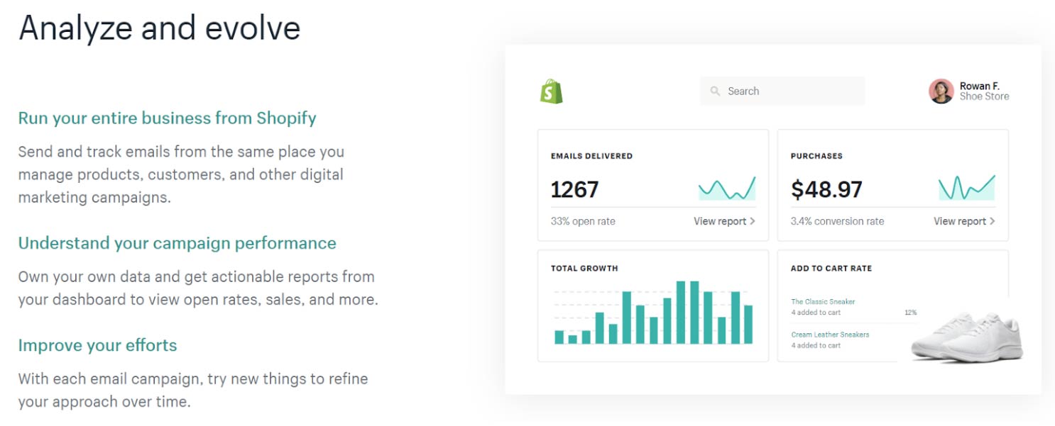 Shopify email analytics