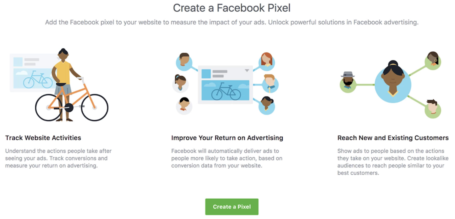 Create Facebook Pixel screen