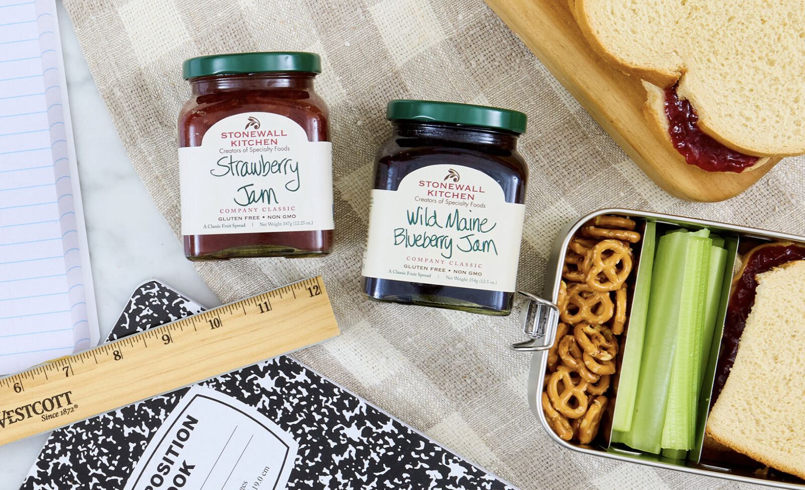 Stonewall Kitchen strawberry and wild Maine blueberry jams